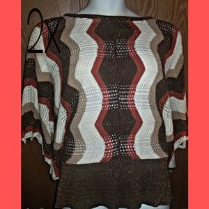2x poncho style sweater